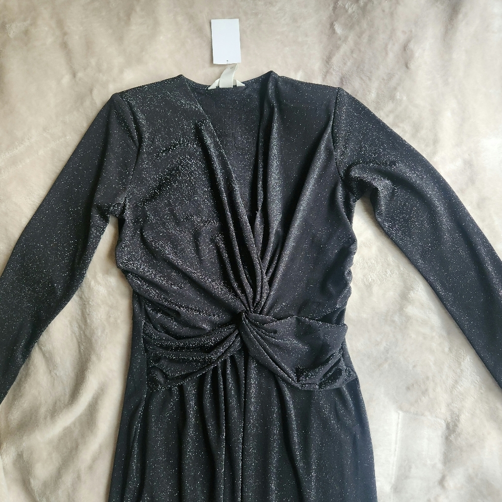 h&m glittery jumpsuit  with long sleeves black sz S,M,L,XL, XXL - Picture 16 of 16